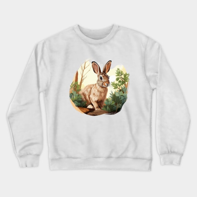 Wild Rabbit Crewneck Sweatshirt by zooleisurelife